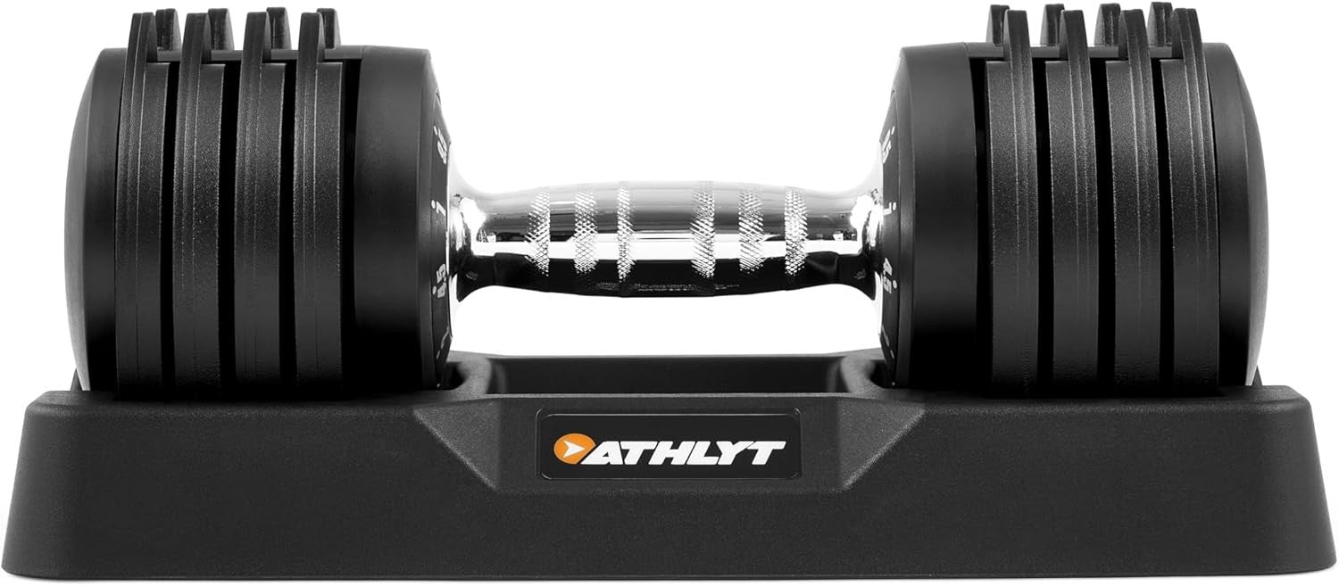 Adjustable Dumbbell 12KG Quick Twist 5 Weights Space-Saving Home Gym