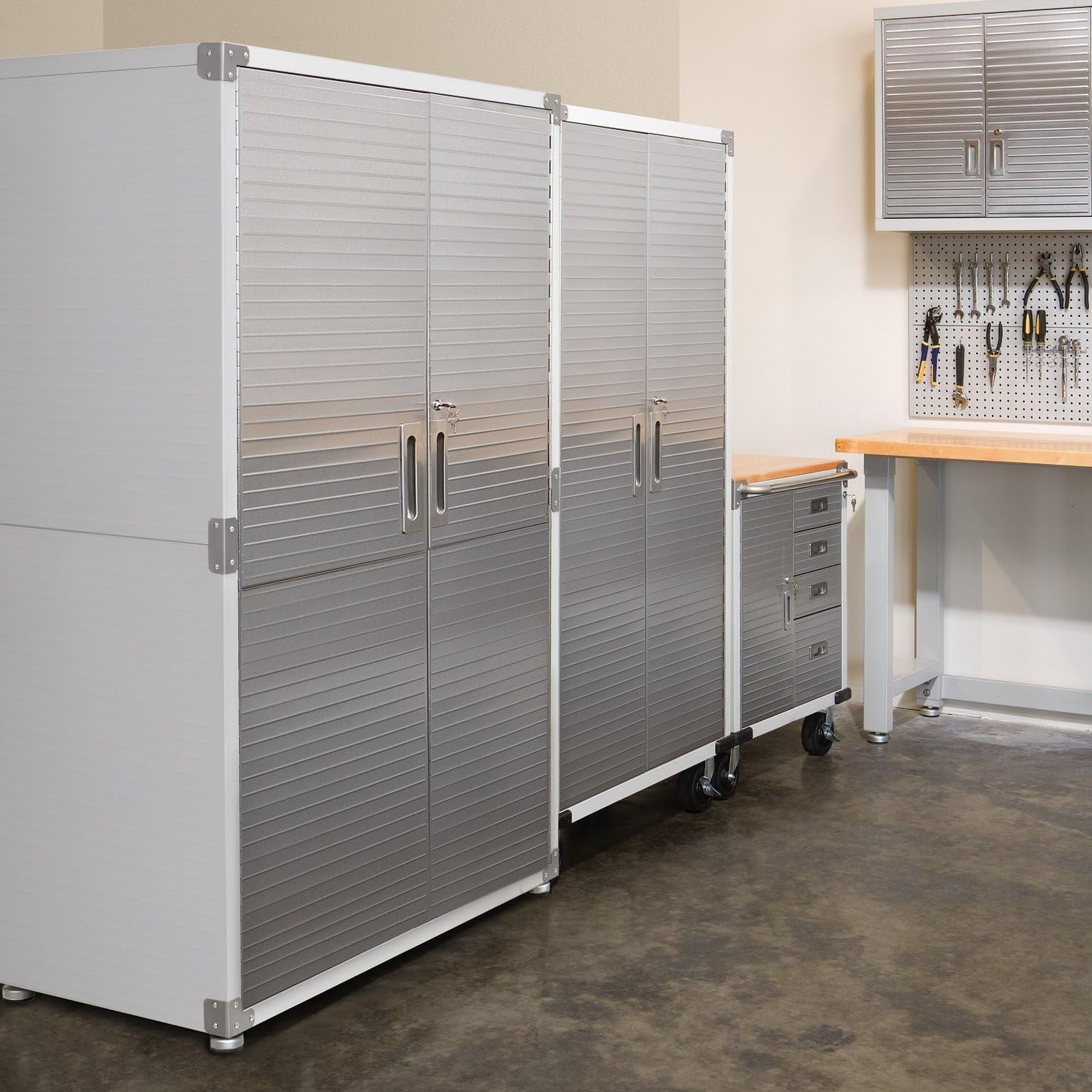 Heavy-Duty Lockable Steel Storage Cabinet with Adjustable Shelves, 183cm