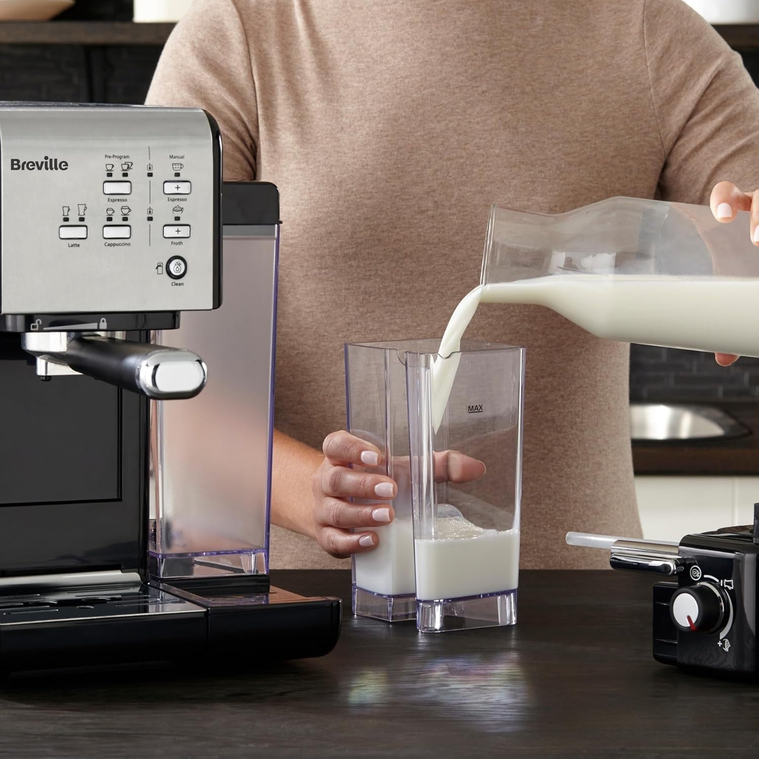 Espresso Coffee Machine | 19 Bar Italian Pump | Automatic Milk Frother | 1.4L
