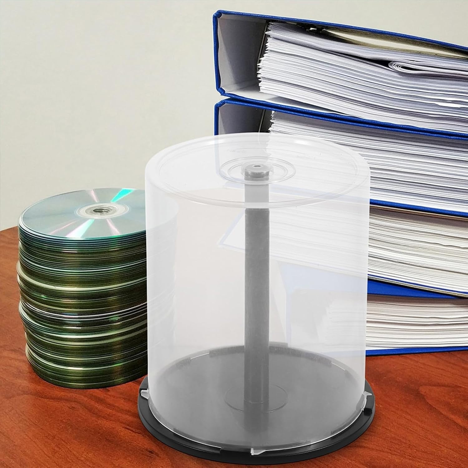 10 Pack CD DVD Storage Boxes Clear Plastic Disc Organizer Stackable