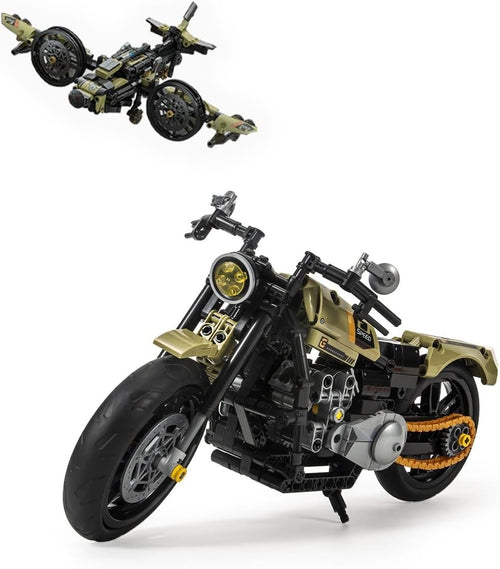 479-Piece 2-in-1 Motorbike & Fighter Building Blocks Set – Interactive Toy Gift