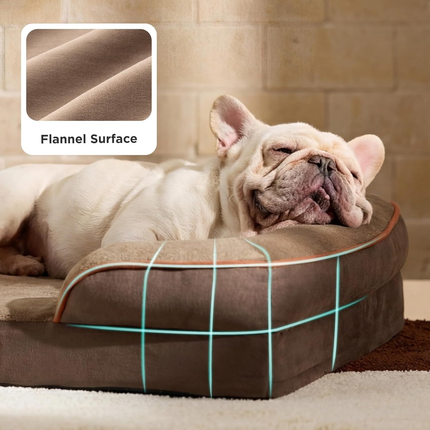 Large Orthopedic Dog Bed Sofa 97x71cm Washable Waterproof