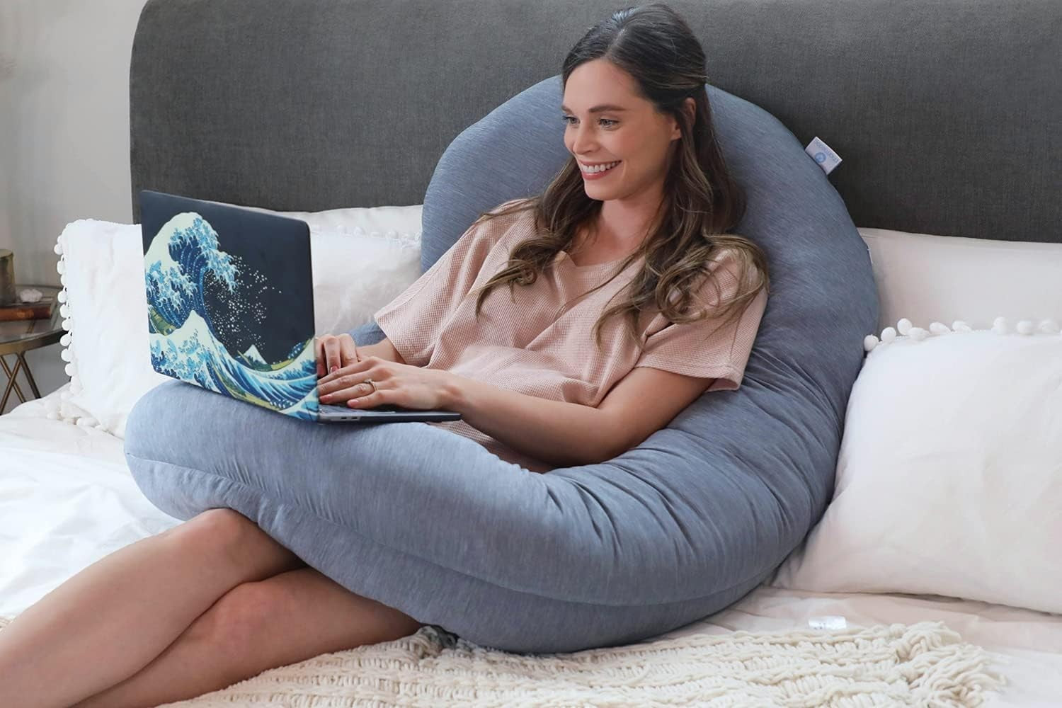 Cooling Pregnancy Pillow C Shape Full Body Maternity Support Sleeping Pillow