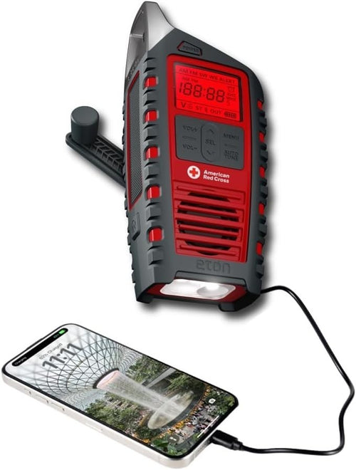 Emergency Multi-Band AM/FM/SW Weather Radio Solar Bluetooth Flashlight
