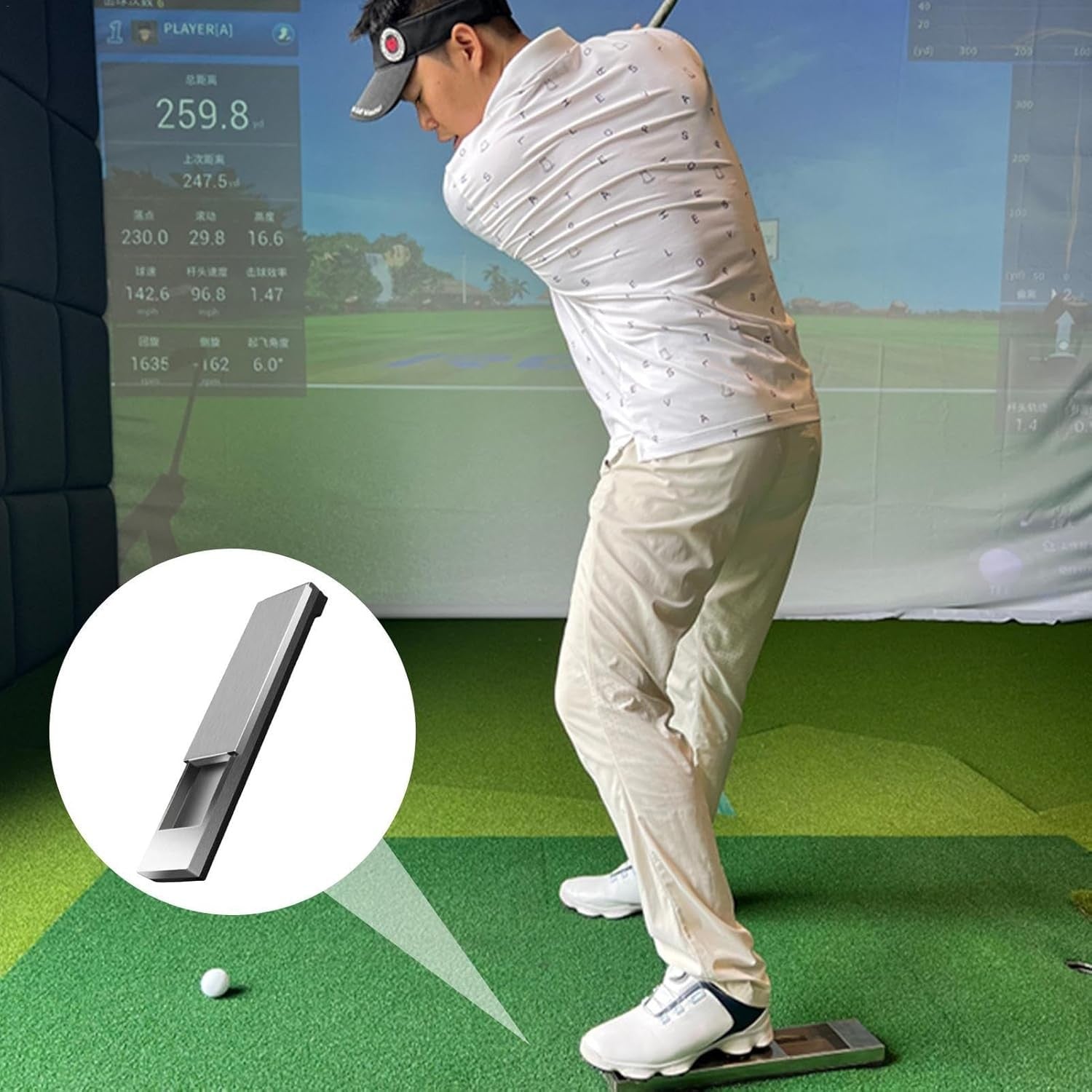 Golf Swing Trainer Aid Stainless Steel Swing Analyzer Tool
