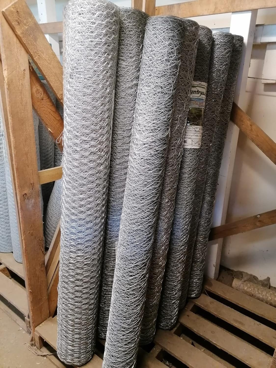 25M x 1.8M Galvanised Chicken Wire Mesh 50mm Hex