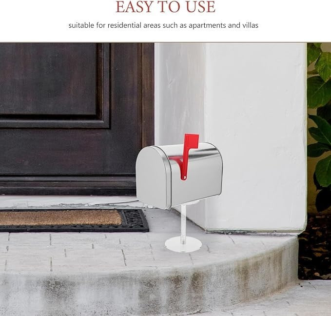 Waterproof Silver Mini Mailbox Ornament – Durable Tinplate, Wall Mount, 16x22x9