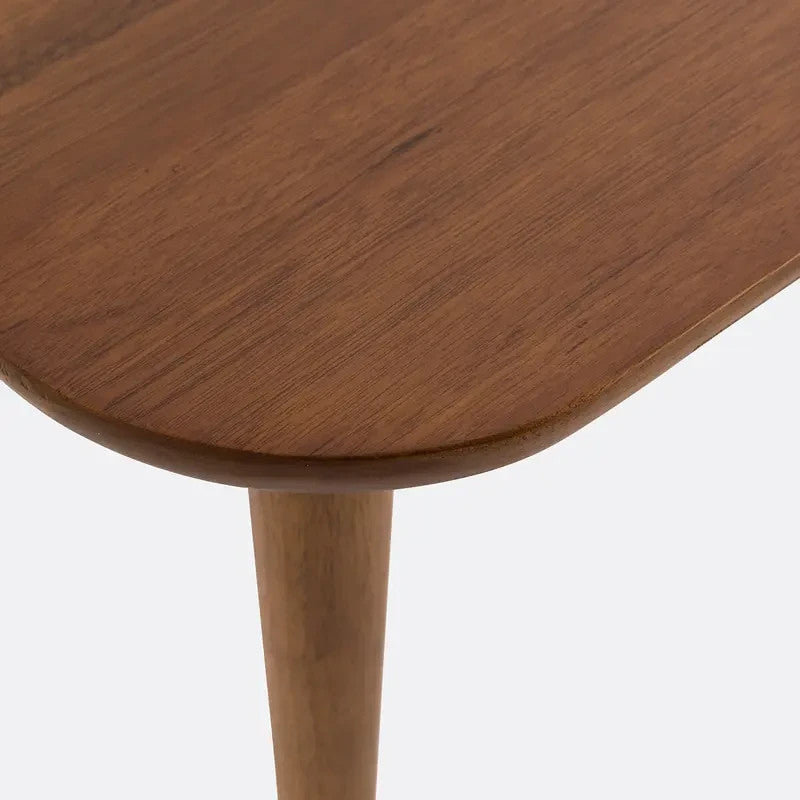 Solid Walnut Coffee Table with Bevelled Edge & Retro Tapered Legs