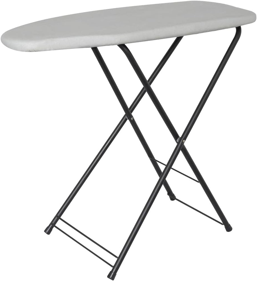 Compact Ironing Board Foldable Space Saving Lightweight with Light Grey Cover