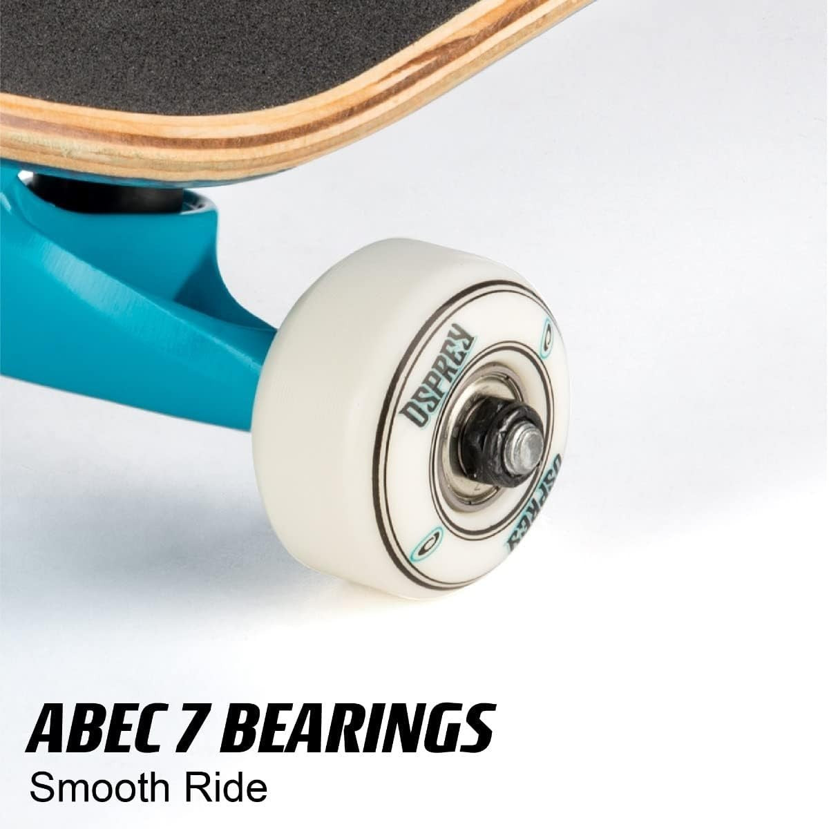 31" Double Kick Trick Skateboard ABEC7 PU Wheels Maple Deck Grip Tape Adults Kid