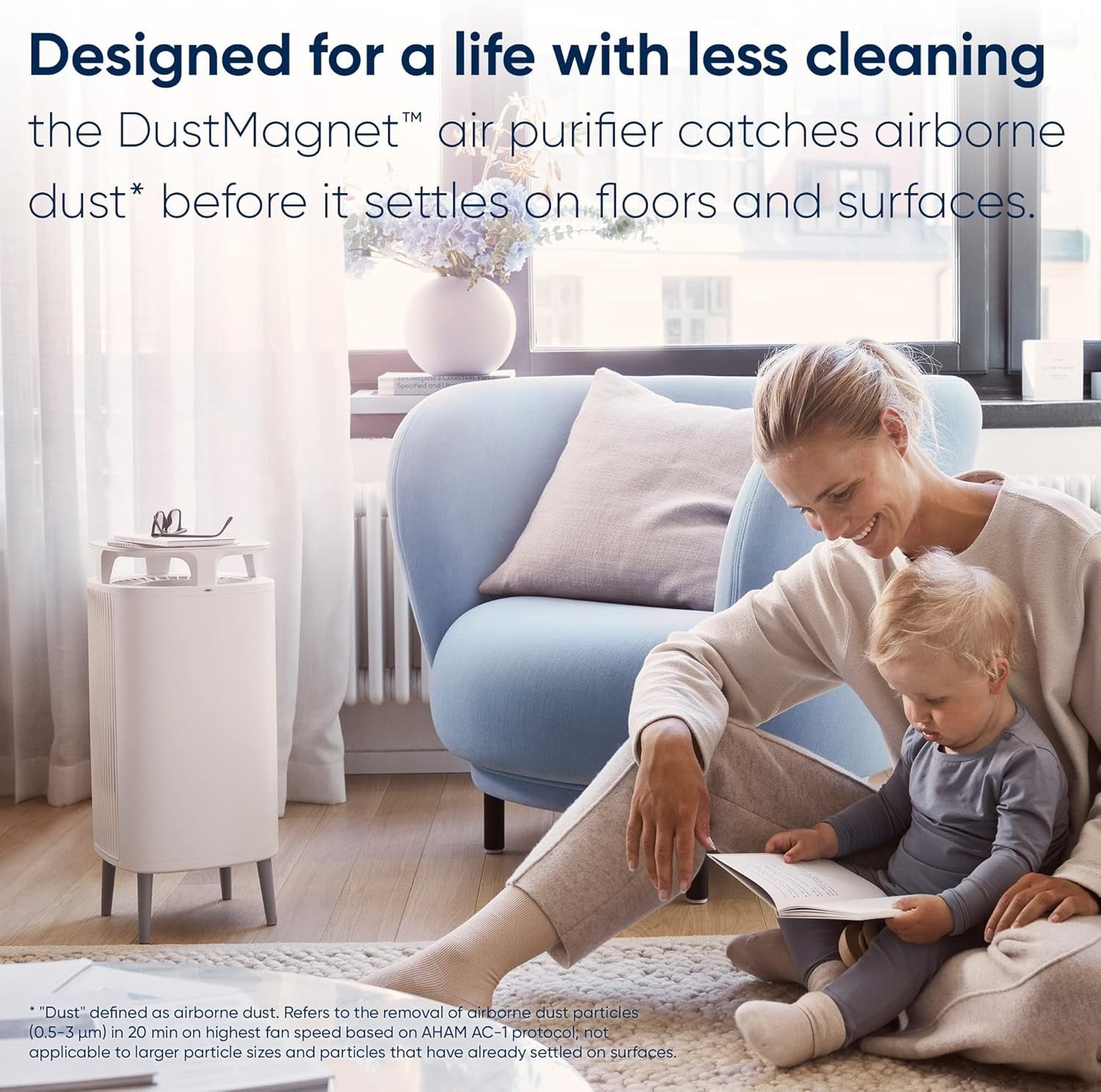 HEPA Air Purifier Side Table Quiet Smart Dust Allergy Pet Smoke 48m²