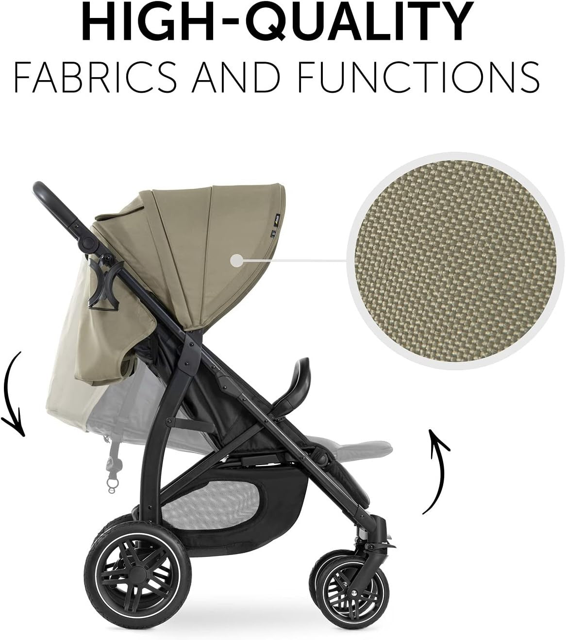 Lightweight Baby Buggy Rubber Wheels Compact Fold Reclining 22kg