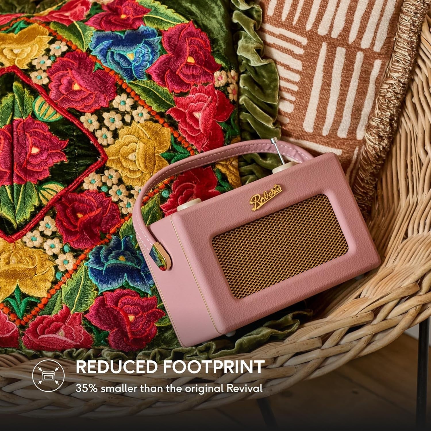 Portable DAB DAB+ FM Radio Bluetooth Retro Dove Pink