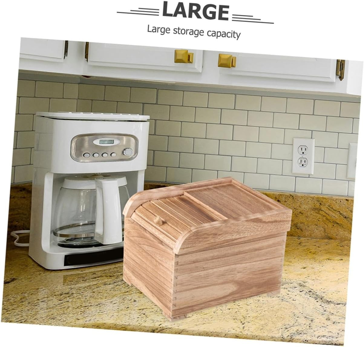 10KG Solid Wood Rice Container Airtight Food Storage Box with Lid