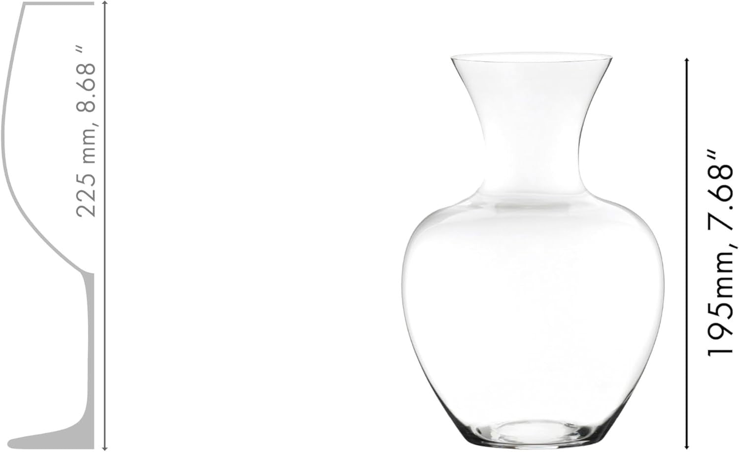Modern Crystal Wine Decanter 1.5L Lead Free Glass Elegant Table Carafe