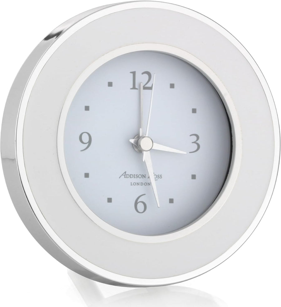 Silent Sweep Battery Alarm Clock Compact Bedside Home Office Decor