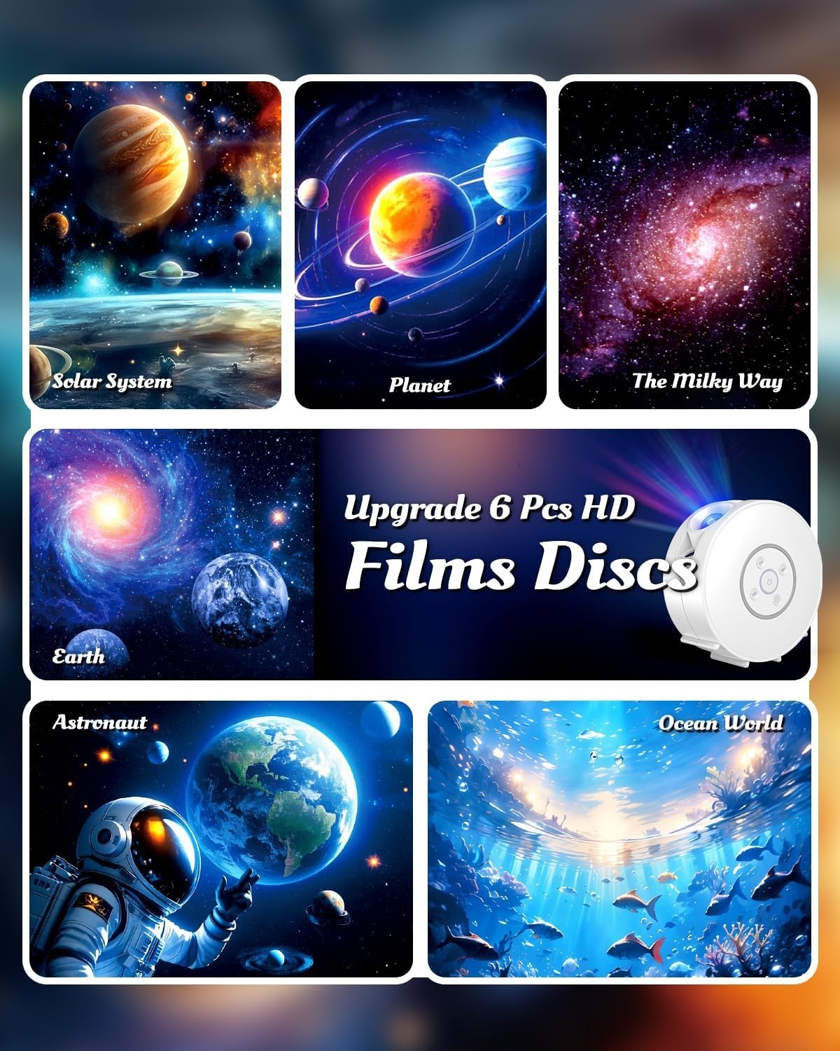 Smart Galaxy Projector WiFi 3D Star Light Alexa Bluetooth Music RGB