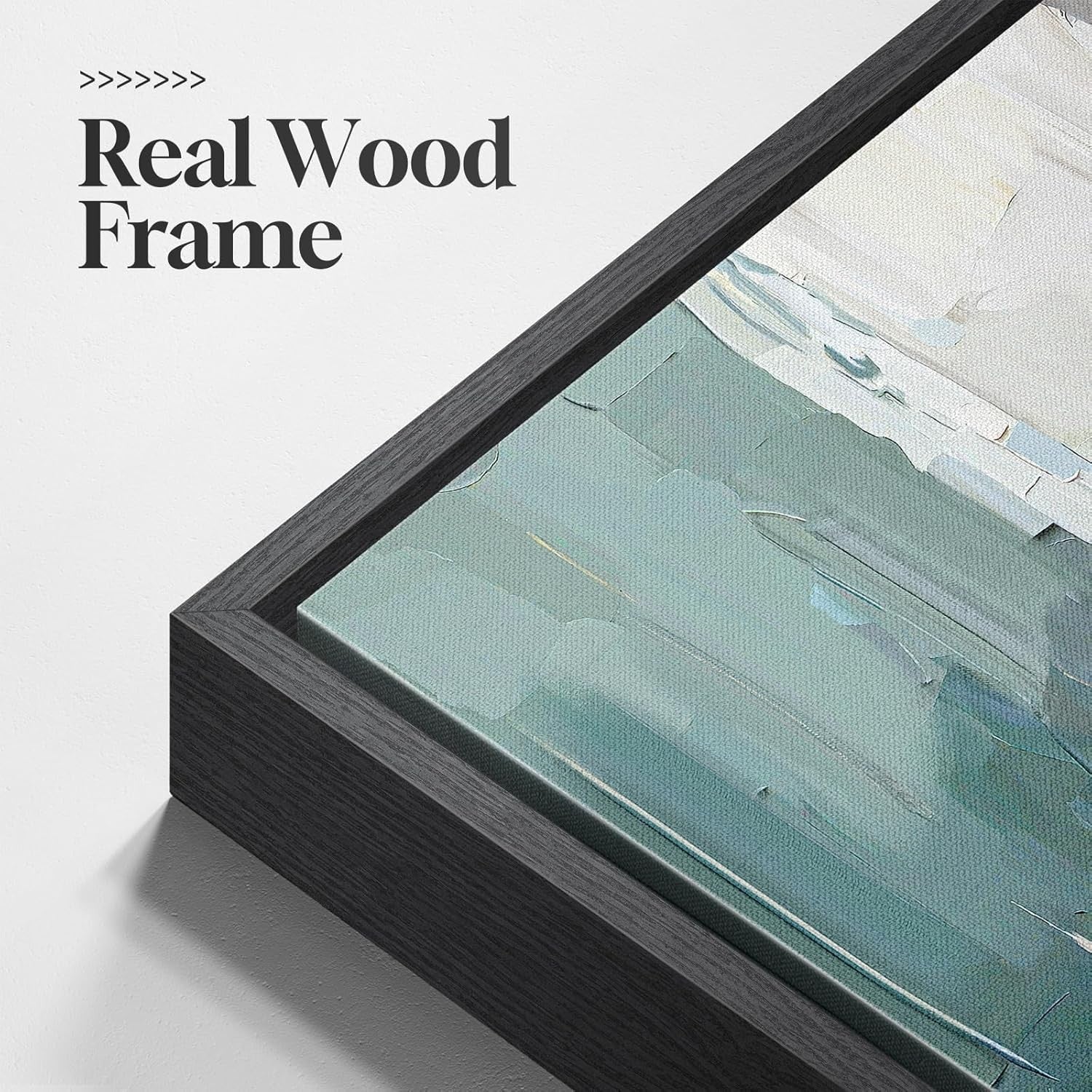 Framed Blue Gray Abstract Wall Art Set of 2 24x36 Modern Canvas Prints