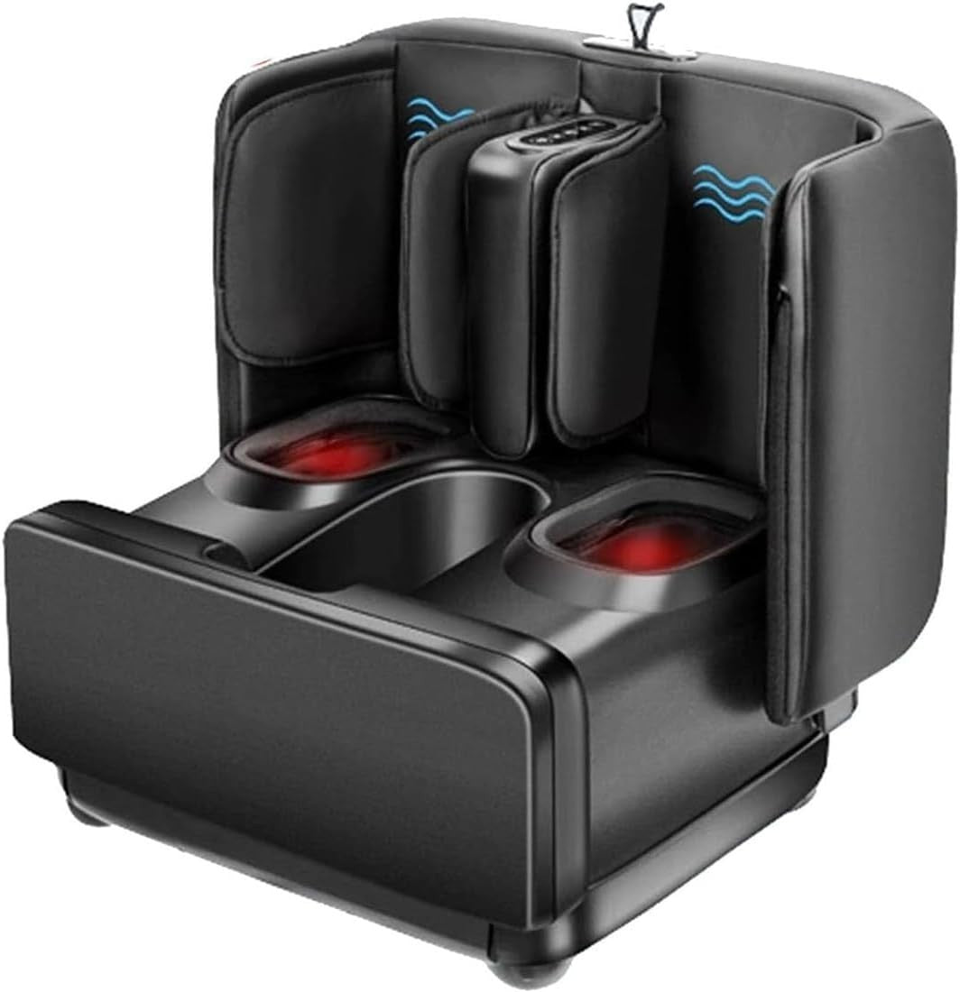 2-in-1 Foot & Calf Massager with Heat, Shiatsu Kneading, Vibration & Compression