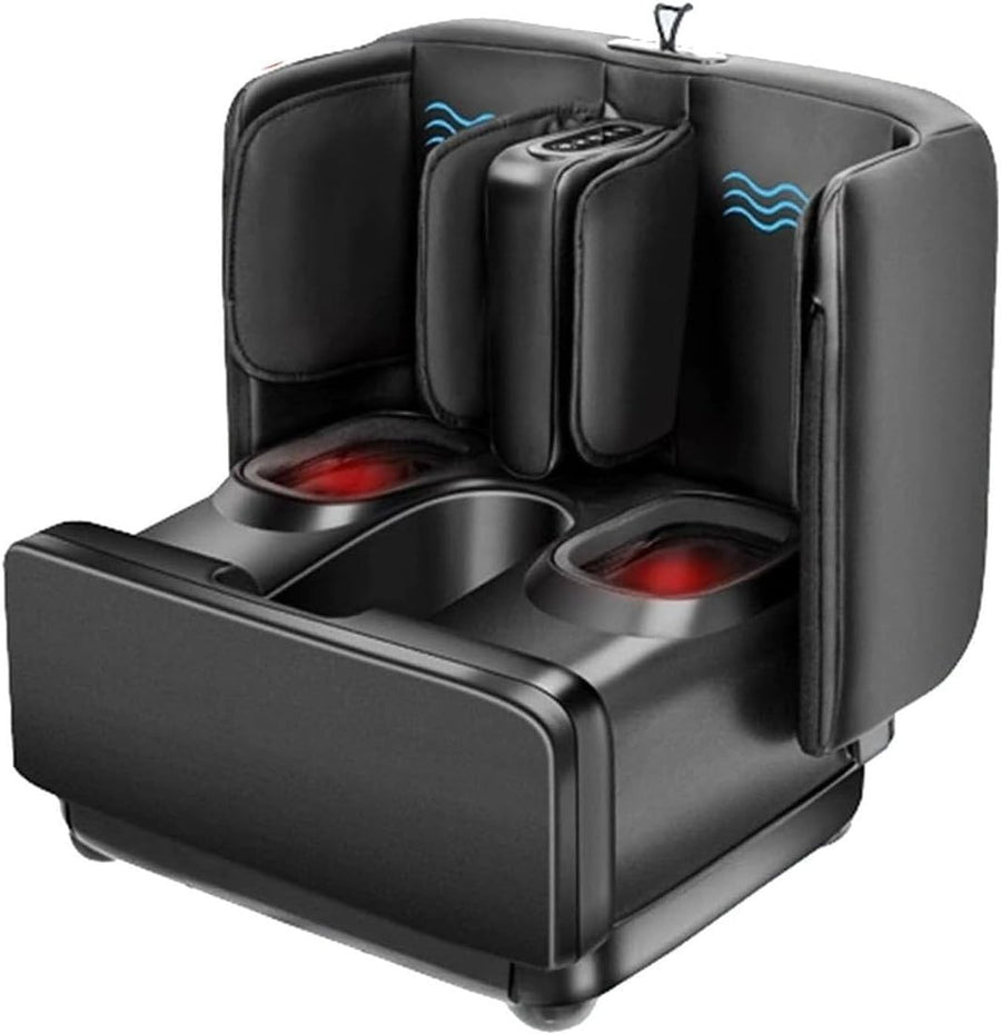 2-in-1 Foot & Calf Massager with Heat, Shiatsu Kneading, Vibration & Compression
