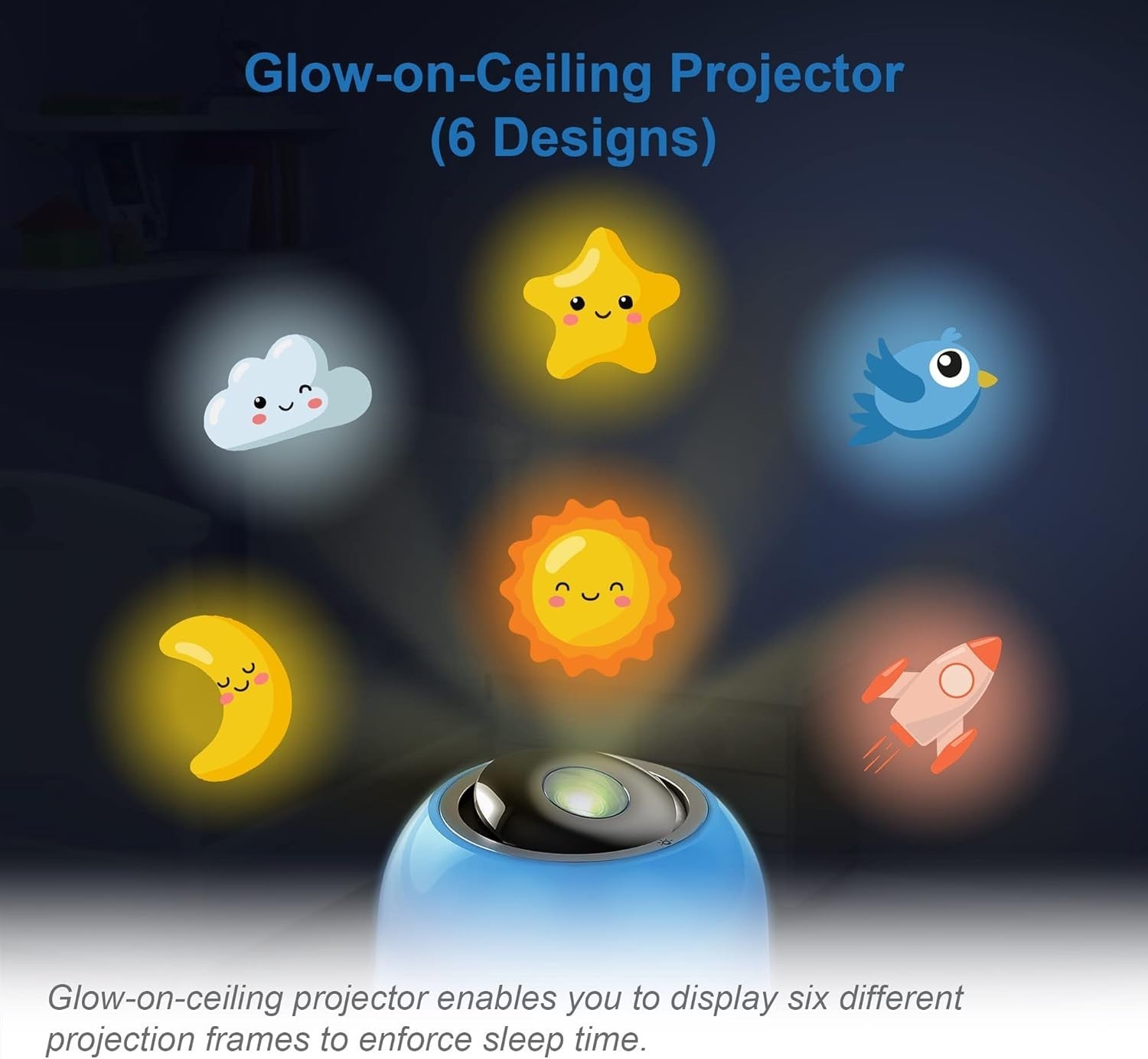 Portable Baby Sleep Soother Noise Machine with Lullabies, Night Light & Projecto