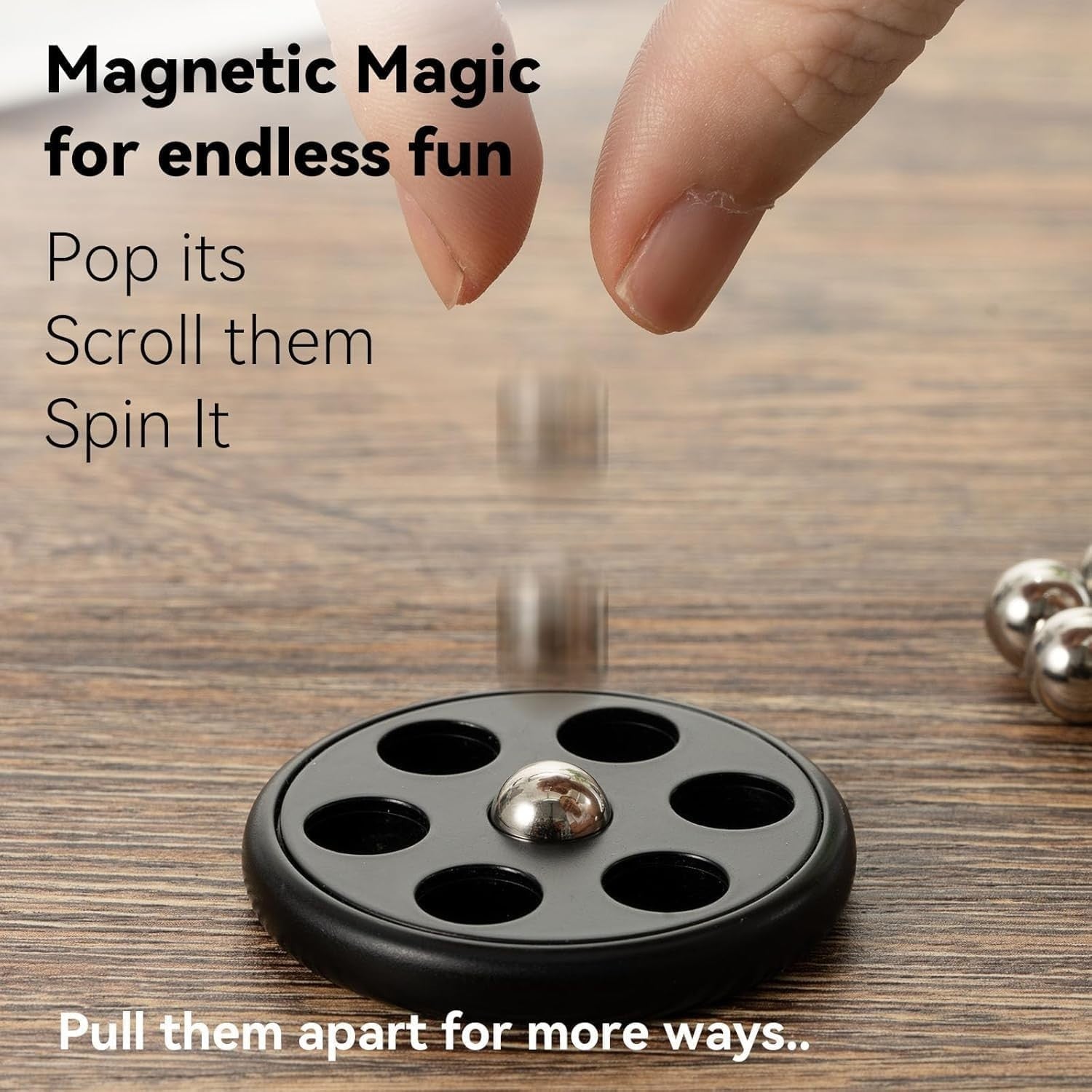 Metal Push Pop Scroll Spin Fidget Toy Stress Relief Focus EDC