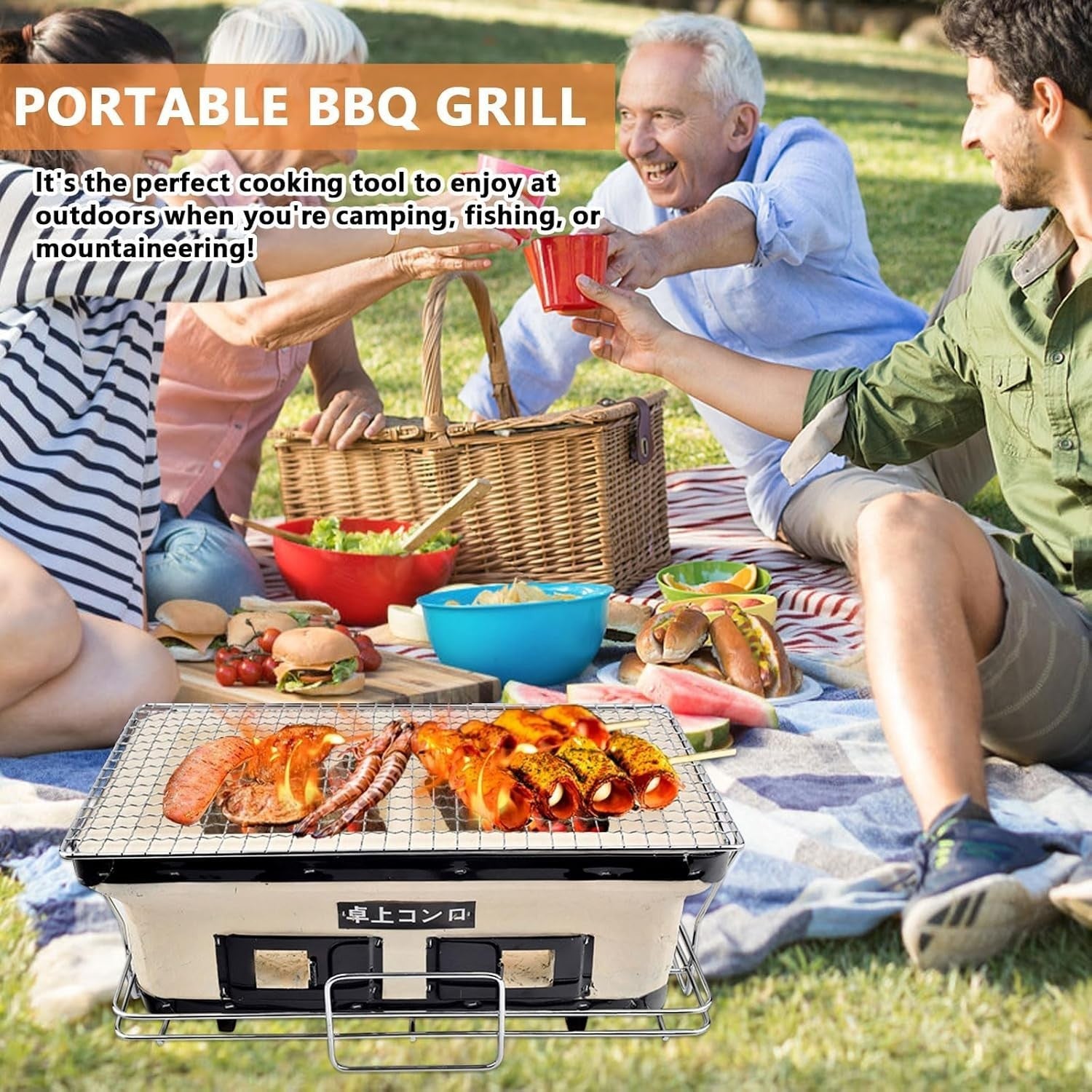 Clay Tabletop Charcoal BBQ Grill Portable Yakitori Japanese Style Stove