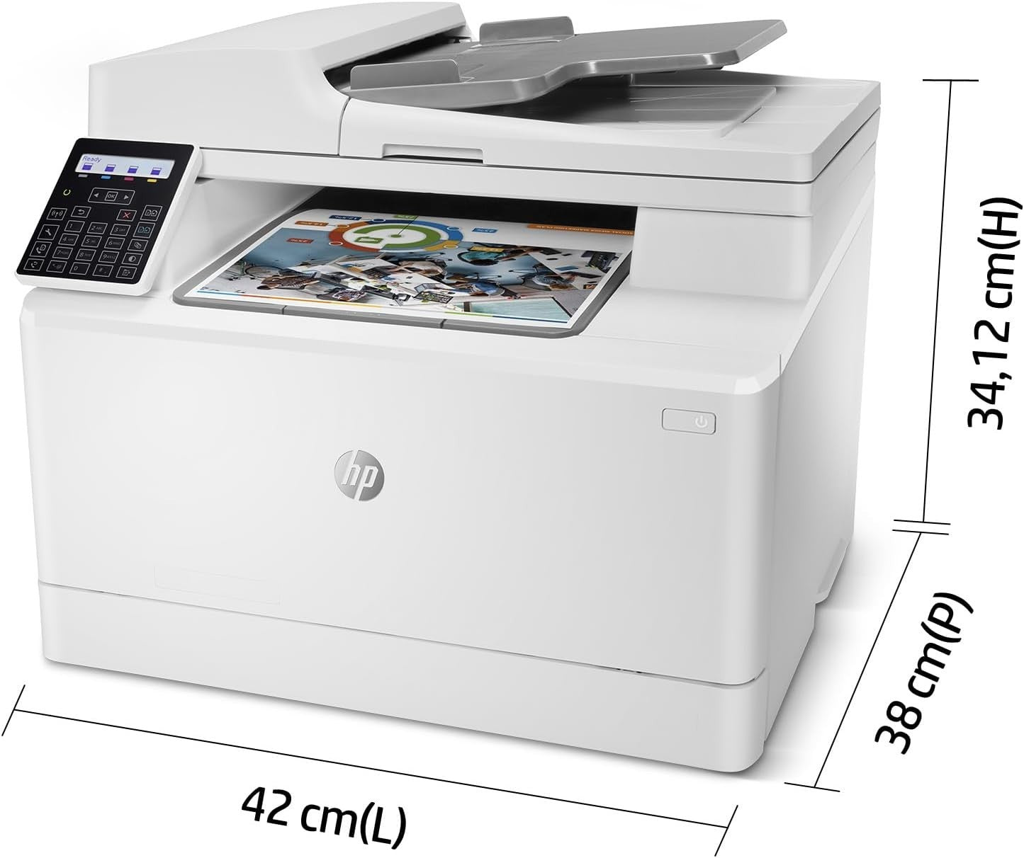 A4 Colour Laser MFP Printer WiFi Ethernet Duplex 17ppm ADF Office Compact