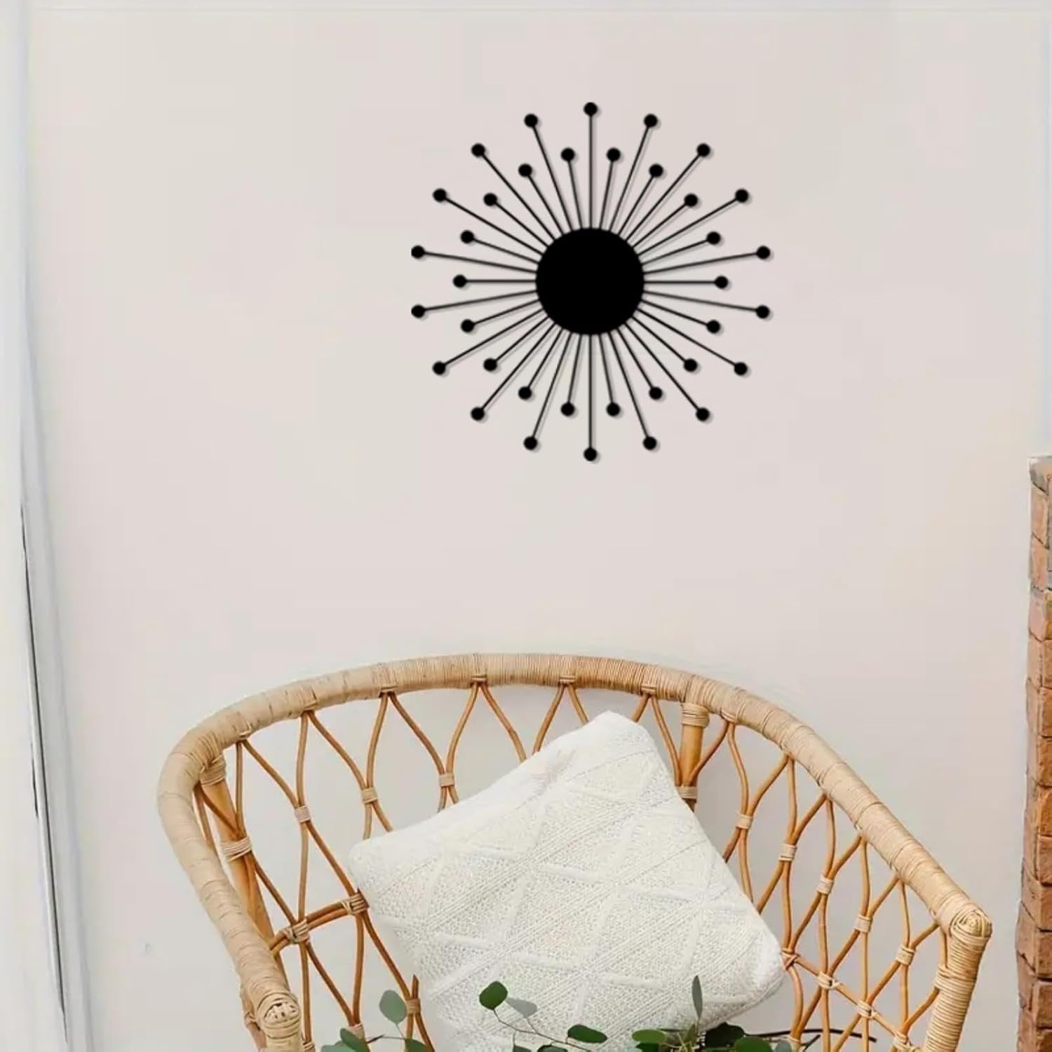 Large Metal Sunburst Wall Art Modern Minimalist Geometric Hanging Decor