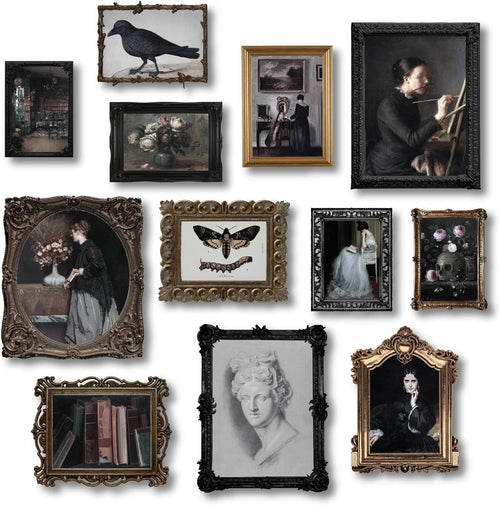 Dark Academia Victorian Wall Art Set 8x10 Ladies Portrait Prints