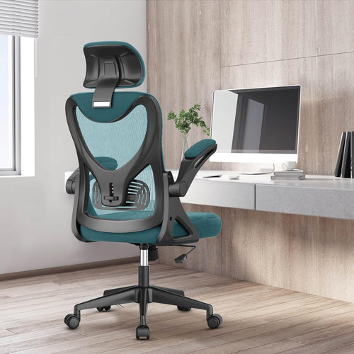 Ergonomic High Back Office Chair Desk Computer Chair Adjustable Lumbar Headrest