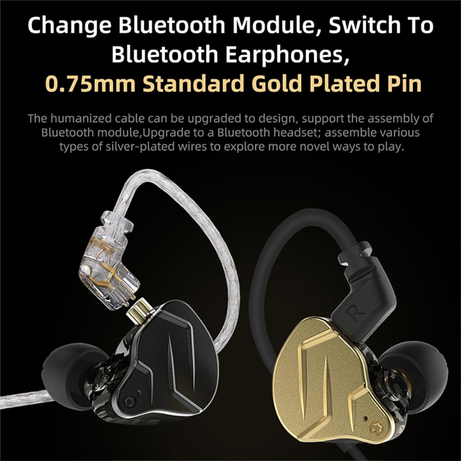 HiFi KZ ZSN ProX Hybrid 1DD+1BA Earphones Noise Cancelling Mic 3.5mm Jack