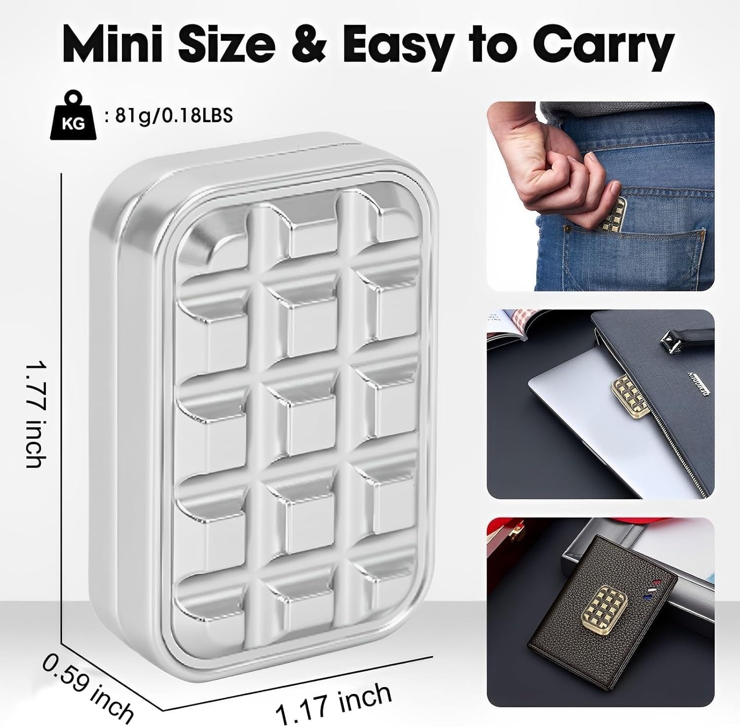 Magnetic Metal Fidget Slider Pocket Stress Clicker Anxiety Relief Toy