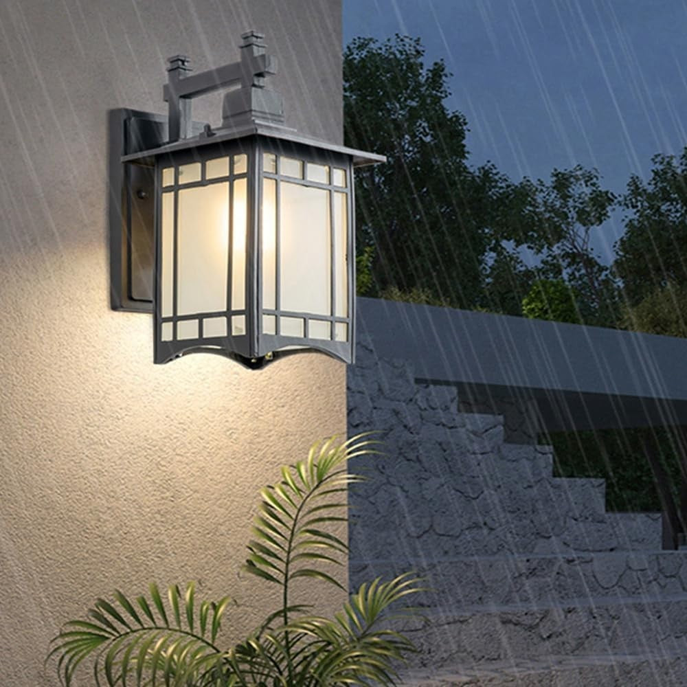 Chinese Vintage Outdoor Wall Light – Black IP65 E27