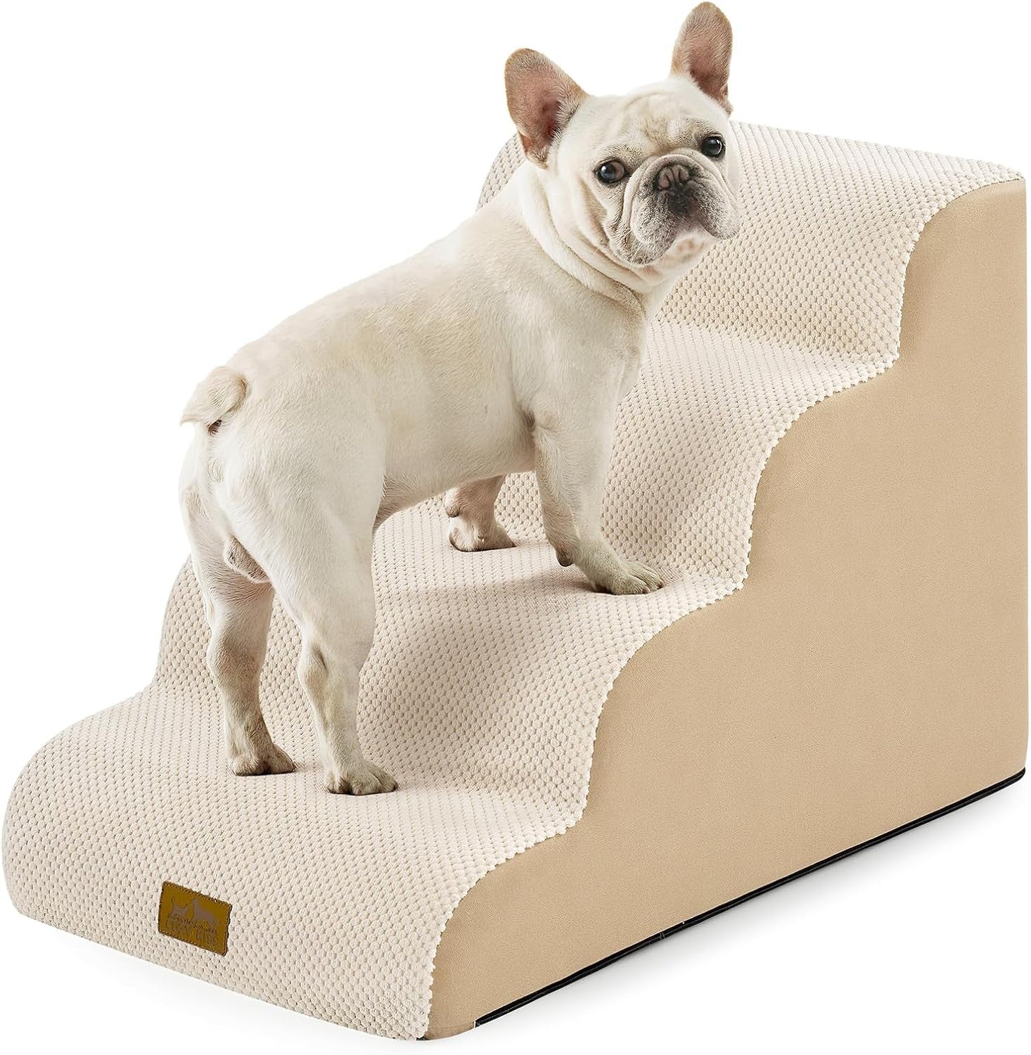 Dog Stairs 4 Tier 19.7in Foam Pet Ramp for Bed Sofa Leakproof