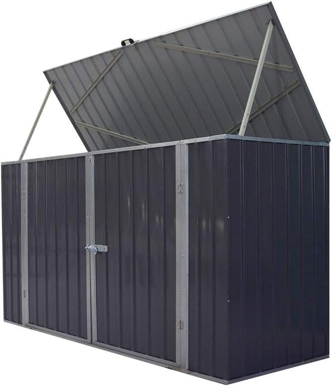 Metal Garden Storage Shed Pent Roof Outdoor Bike Tool House Galvanised Steel