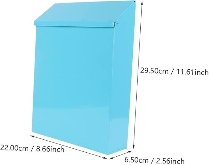 Wall Mounted Iron Mailbox Lockable Post Box – Outdoor Secure Letter Holder