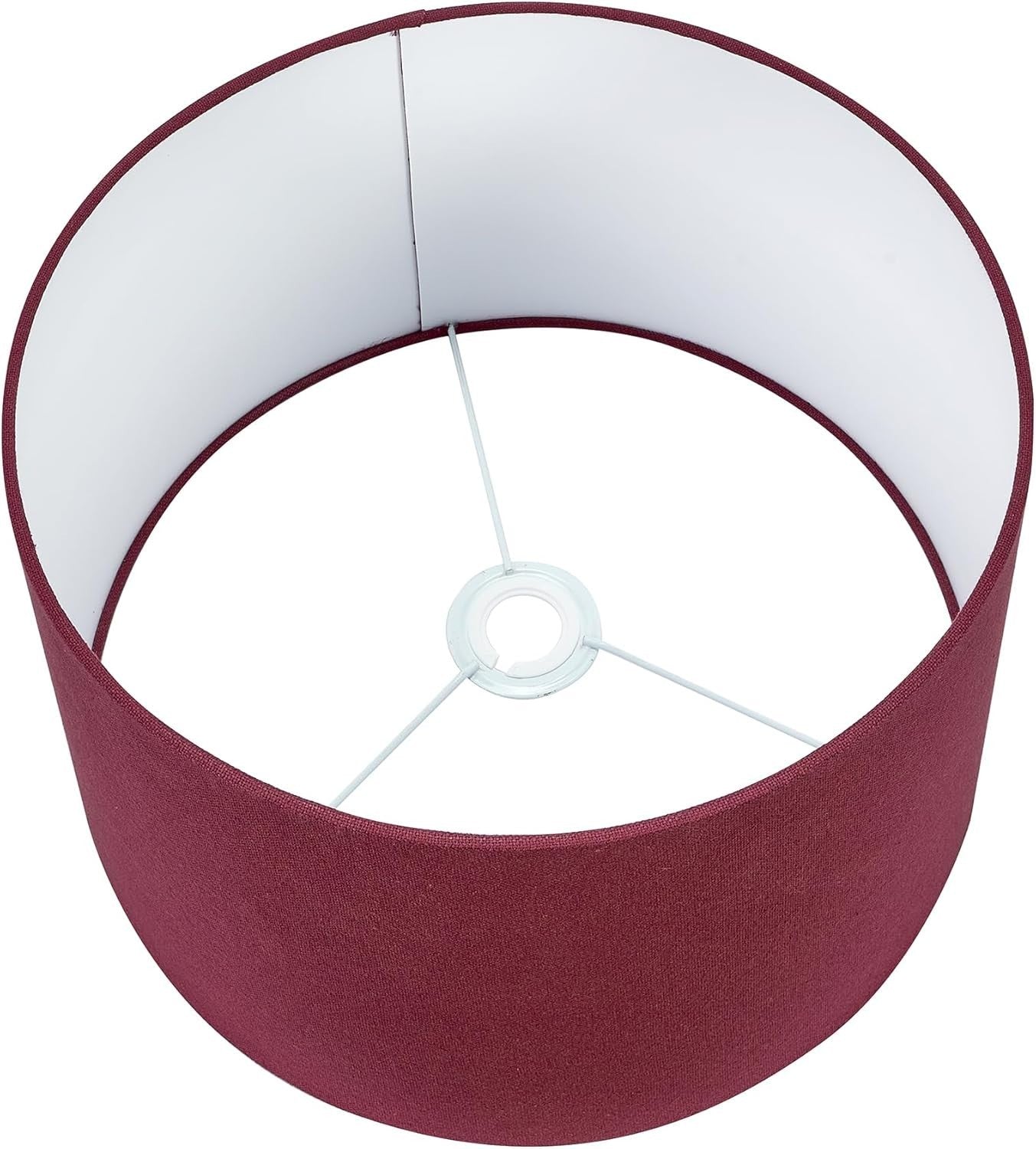 Burgundy Drum Lampshade 45cm Cotton Cylinder Lined Table Floor Lamps