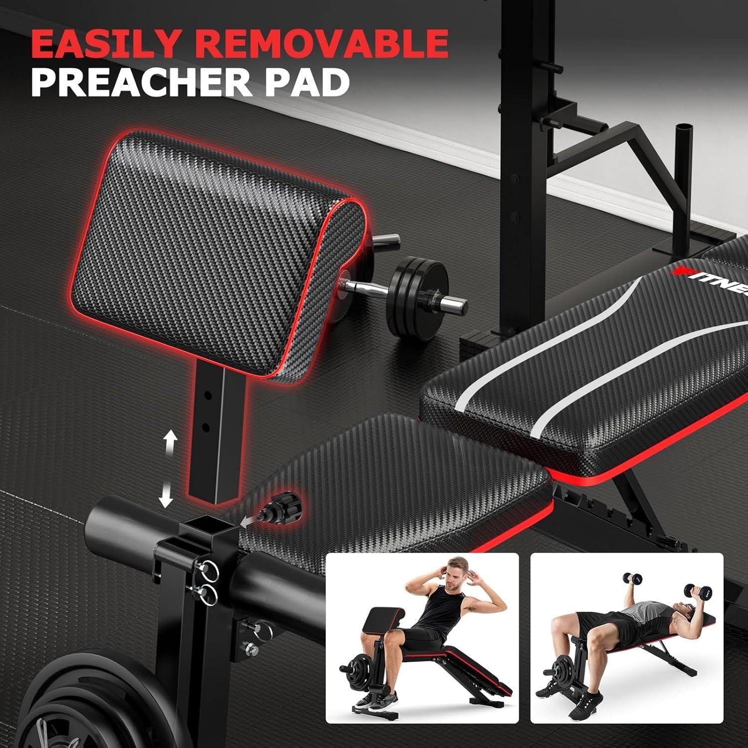 Foldable Multi-Function Weight Bench 800lb Home Gym Strength Trainer