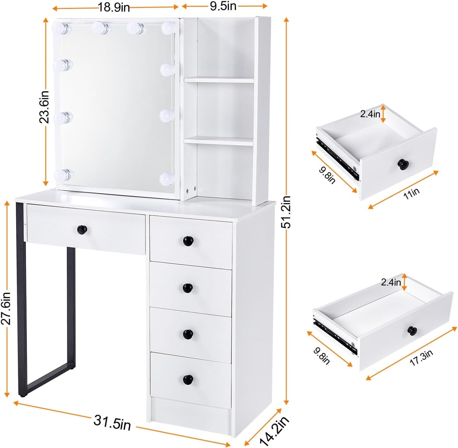 White Storage Cabinet 36cm Deep Slim Hallway Entryway Furniture