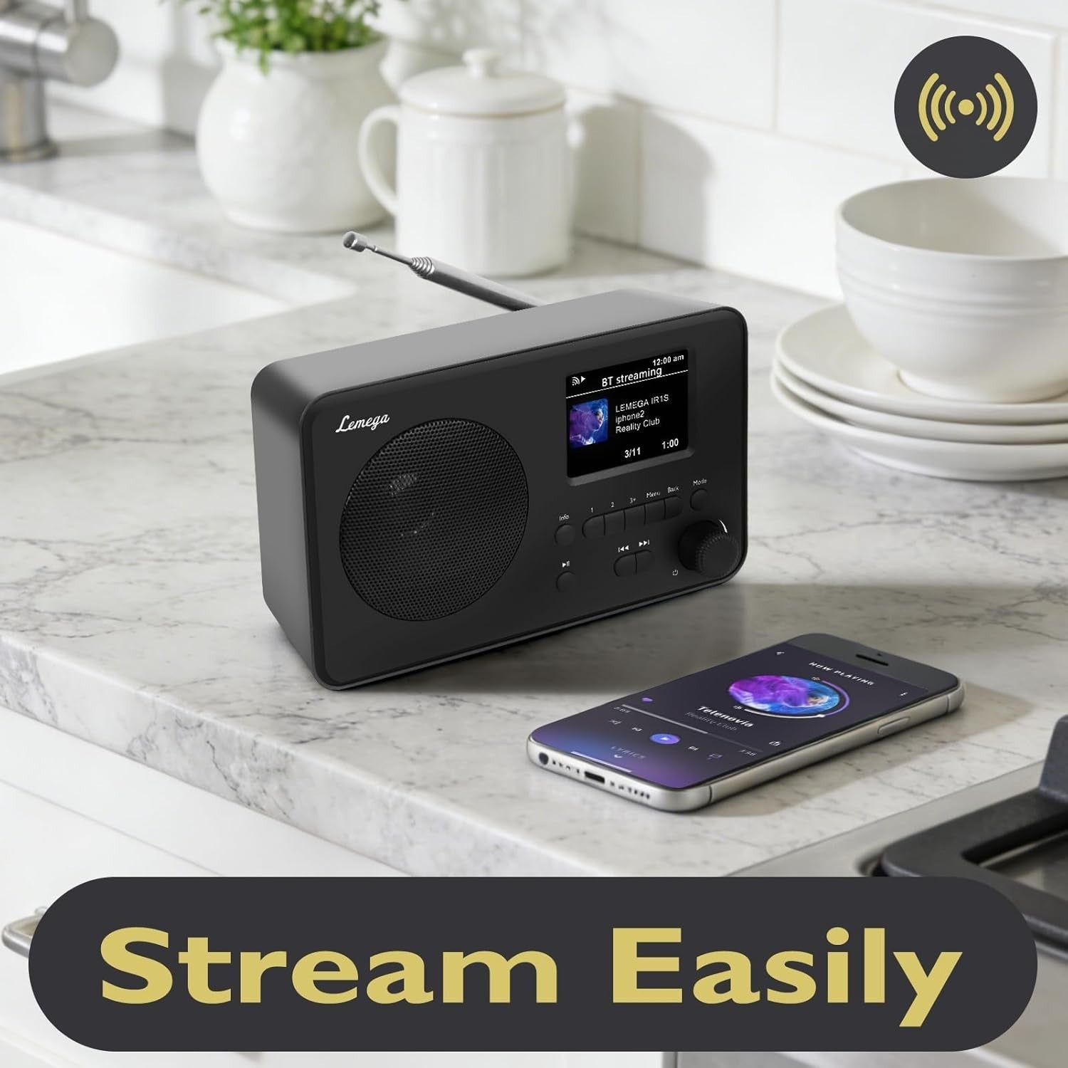 Internet Radio DAB+ FM Bluetooth 150 Presets Alarm Clock