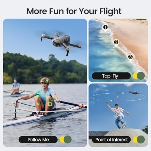 4K UHD GPS Drone for Adults, 3KM Range, 42min Flight, Follow Me, Brushless Motor