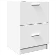 White Bathroom Sink Cabinet 40x37x59cm Modern Under Sink Storage Unit