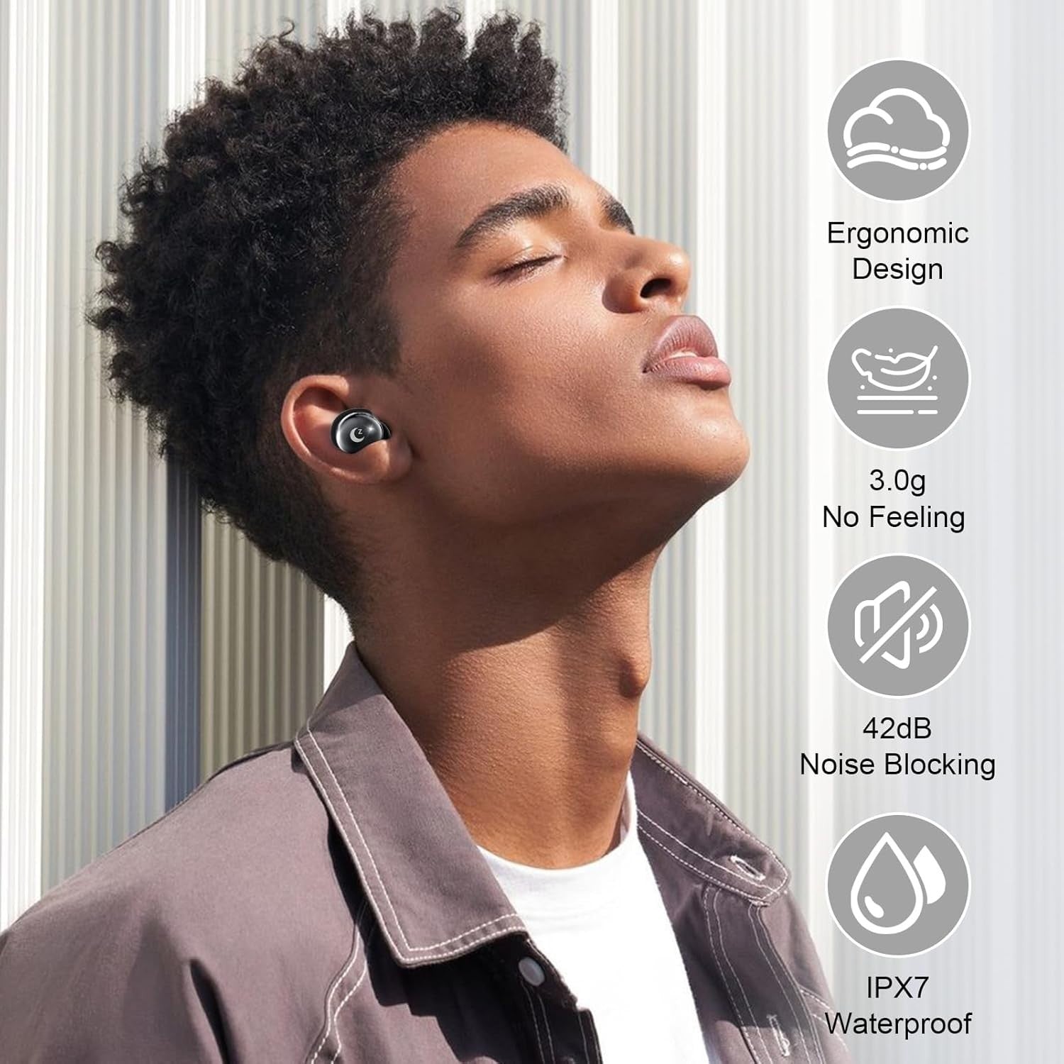 Mini Bluetooth 5.4 Sleep Earbuds | Touch Screen, 48H Battery, Noise Cancelling