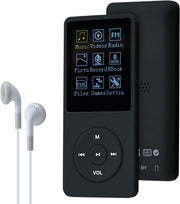 8GB MP3 Player Black 70H Battery Slim Portable FM Radio