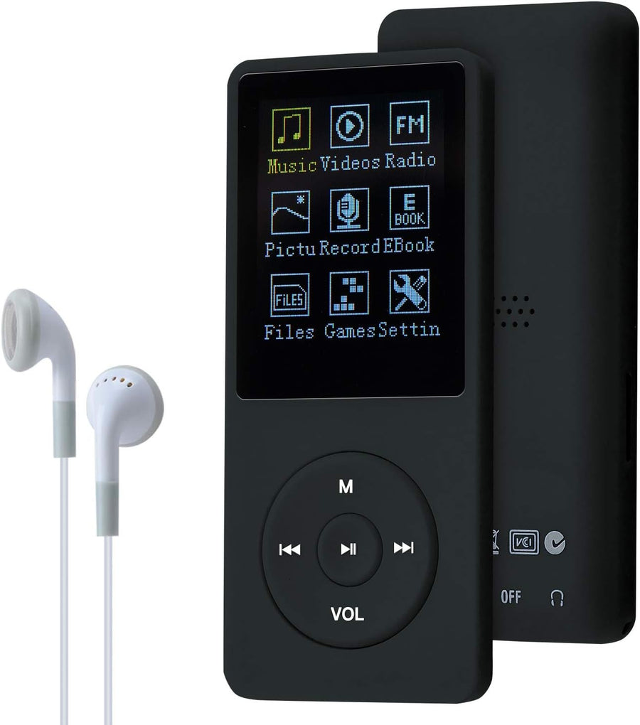 8GB MP3 Player Black 70H Battery Slim Portable FM Radio