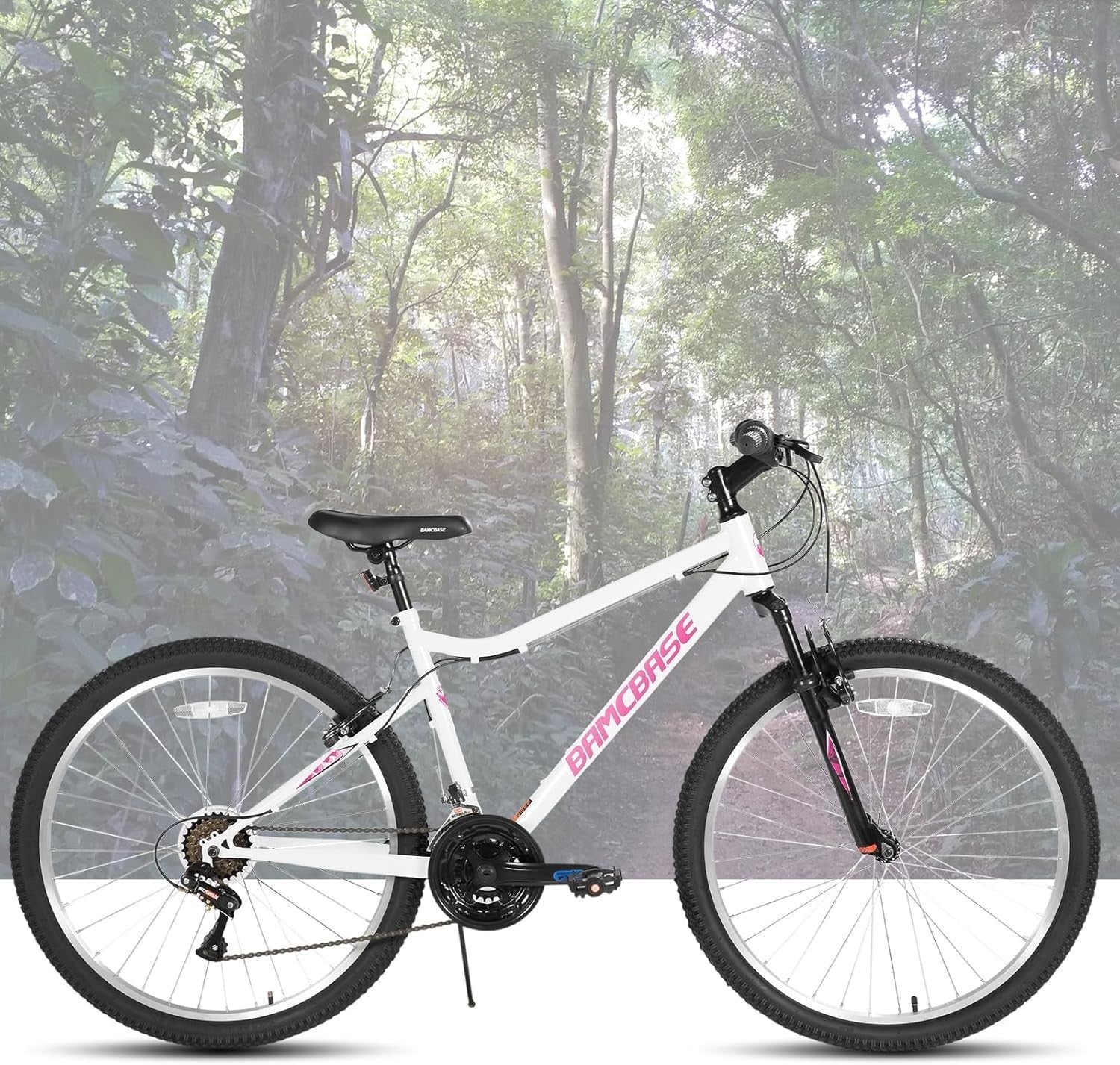 26" Women's Mountain Bike 18-Speed Gears V-Brakes Durable MTB Off-Road Ride