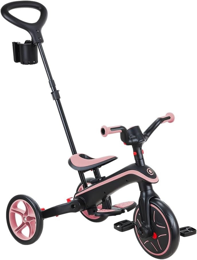 4 in 1 Foldable Trike Balance Bike Kids Ride On Canopy Pink 1-5Y