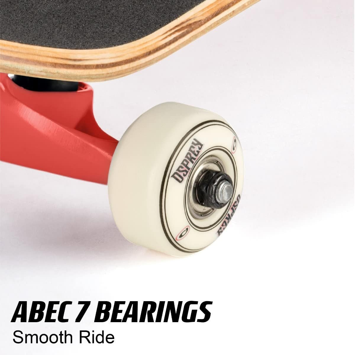 31" Double Kick Trick Skateboard Maple Deck ABEC7 PU Wheels Beginner Kids Skate