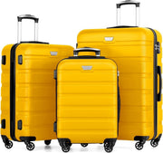 3pc Hard Shell Luggage Set 20in 24in 28in TSA Lock 360 Spinner Wheels